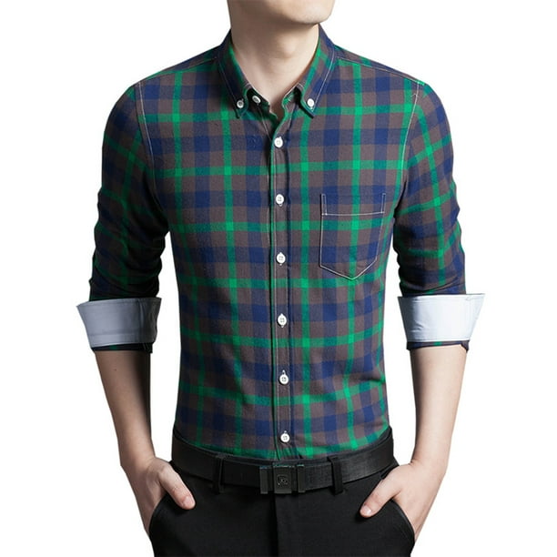 Generic Mens Classic Fit Geometric Printed Long Sleeve Button Down Shirt Generic Mens Classic Fit Geometric Printed Long Sleeve Button Down Shirt